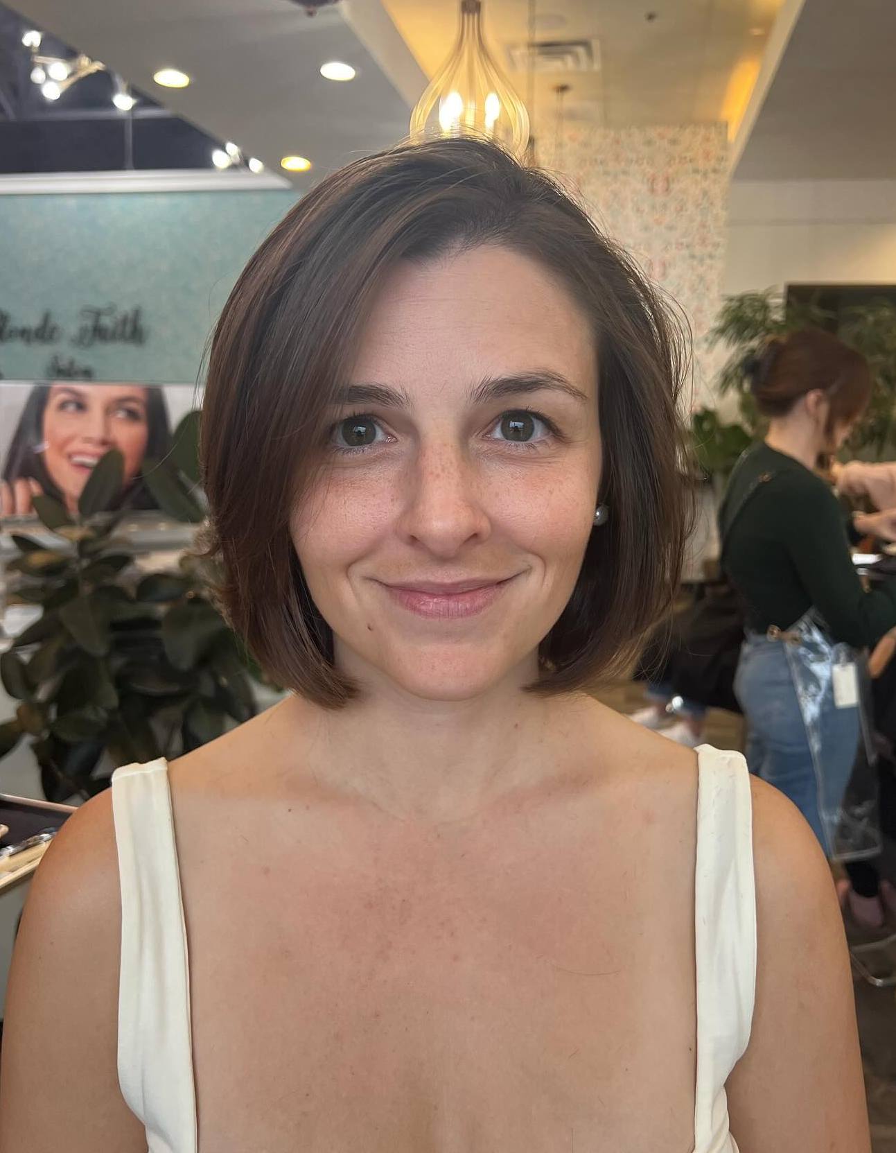 Blended Side-Swept Bangs Over 40